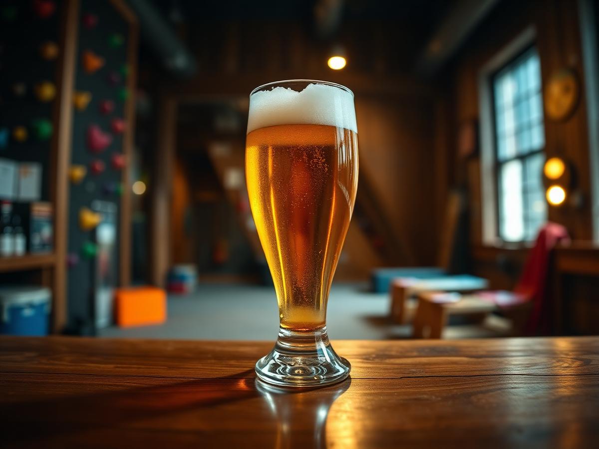 Pivo na barovém pultu